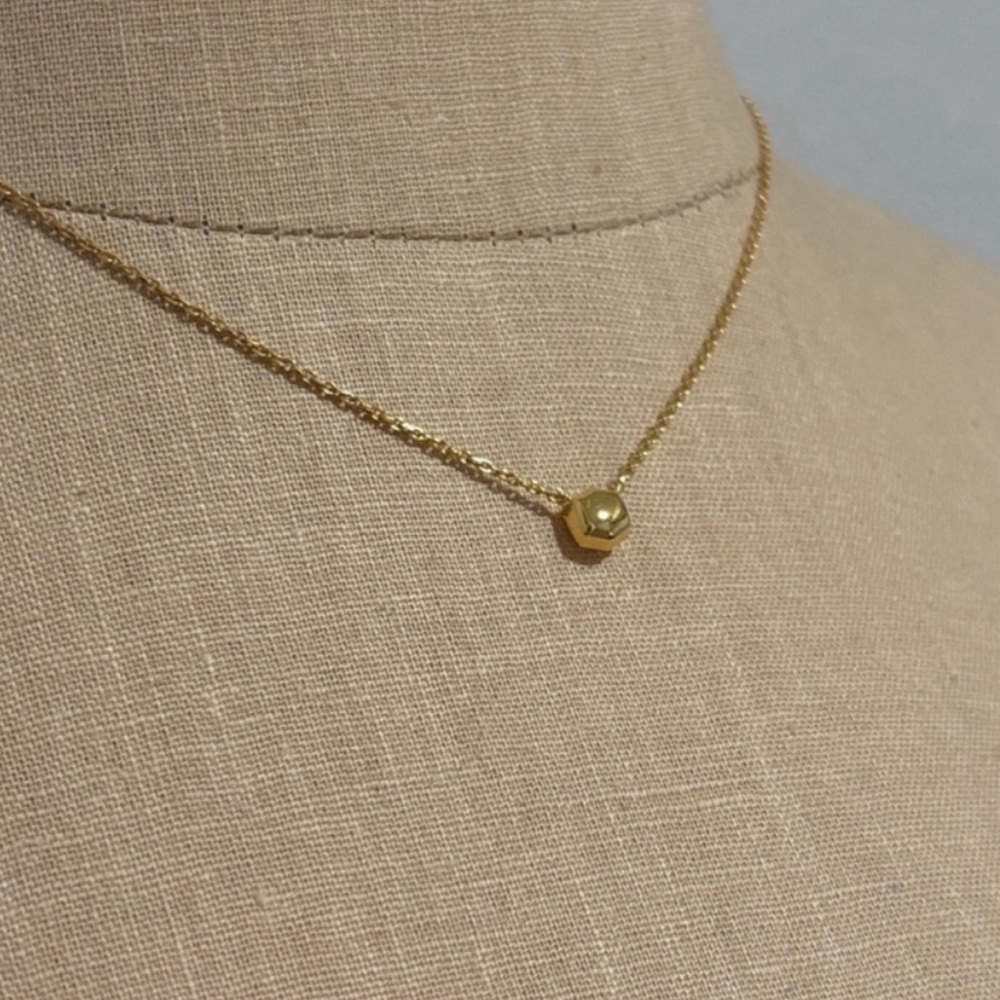 ✨SOLD✨ Kendra Scott Davie Necklace Rock Crystal 18K Gold Vermeil - Picture 10 of 11